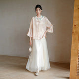 Yarrow Silk Embroidered Cheongsam Top