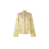 Charm 2-Piece Embroidered Jacquard Cheongsam Set