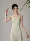 Seraphina Light Green Embroidered Vest Cheongsam