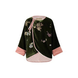 Vivienne 2-Piece Embroidered Velvet Cheongsam Set