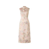 Hana Jacquard Cheongsam Dress with Shawl