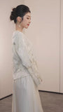 Lotus Light Beige Jacquard Cheongsam Jacket
