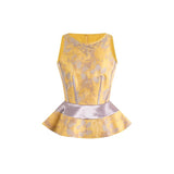 Yuna 2-Piece Jacquard Chiffon Cheongsam Set