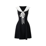 Nicoletta Long & Short Colorblock Cheongsam Dress