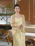Tamara 2-Piece Tie-Dye Outerwear Set Cheongsam