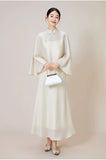 Princess 2-Piece Apricot White Cheongsam Top