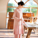 Odette 2-Piece Wool Knitted Cheongsam Set