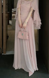 Eden 2-Piece Chiffon Ruffled Cheongsam Set