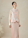 Sunbeam Embroidered Beadwork Cheongsam Vest