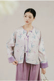 Emerald Purple Jacquard Velvet Cheongsam Skirt