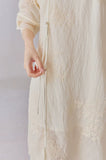Nebula Apricot Lace Jacquard Cheongsam Dress