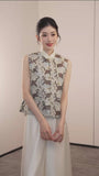 Nadine Lilac Jacquard Cheongsam Top