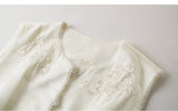 Ava Beige Beaded Cheongsam Vest
