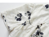 Francesca Beige Floral Slim-Fit Cheongsam Dress