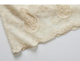 Leonora Beige Lace Jacquard Cheongsam Top