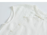 Villa White Lace Cheongsam Top