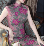 Wilhelma Spring Dawn Print Cotton Cheongsam