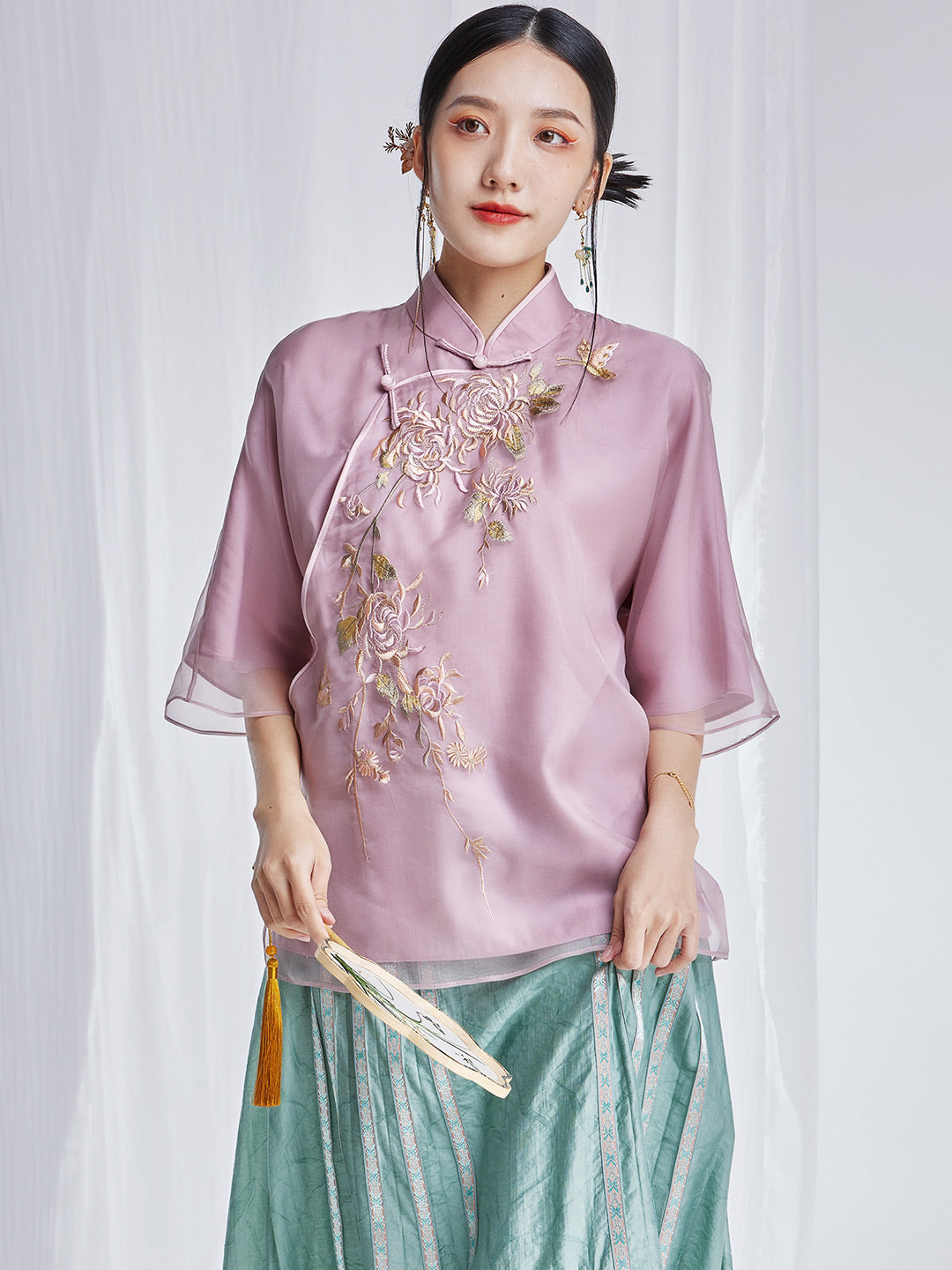 Silk Emory Grand Qipao Cheongsam Top