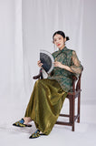 Silk Raven Delicate Qipao Cheongsam Top