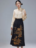 Silk Gabrielle Perfect Qipao Cheongsam Skirt