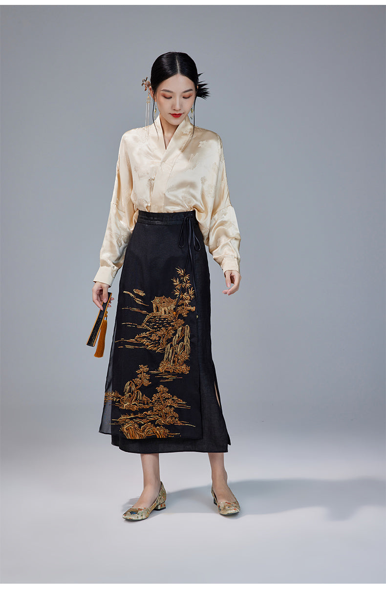 Silk Gabrielle Perfect Qipao Cheongsam Skirt