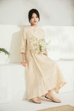 Refined Linen Cheongsam Dress