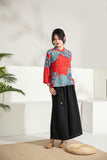 Refined Red Sakura Print Cheongsam