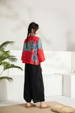 Refined Red Sakura Print Cheongsam