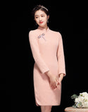 Kehangatan Merah Jambu Qipao Cheongsam