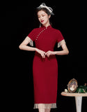 Perlenquasten Qipao Cheongsam