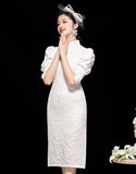 White Appointment Qipao Cheongsam