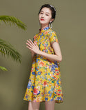 Silk Canary Qipao Cheongsam
