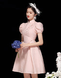 Niveau rose Qipao Cheongsam