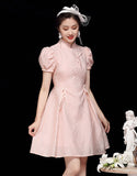 Niveau rose Qipao Cheongsam