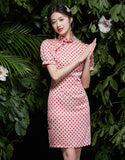 Qipao Cheongsam rojo vivo