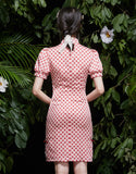 Roter lebhafter Qipao Cheongsam