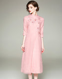 Broderie Rétro Fleur Qipao Cheongsam