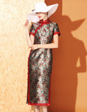 Noble jacquard Qipao Cheongsam