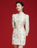Aqua Qipao Cheongsam yang tenang