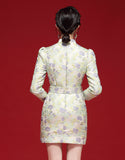 Friedliches Aqua Qipao Cheongsam